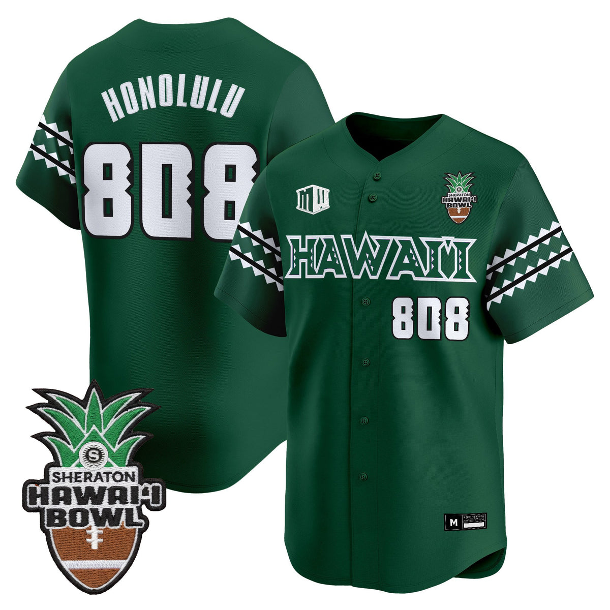 Men's Hawai'i Rainbow Warriors 2025 Hawai'i Bowl Vapor Baseball Jersey - All Stitched