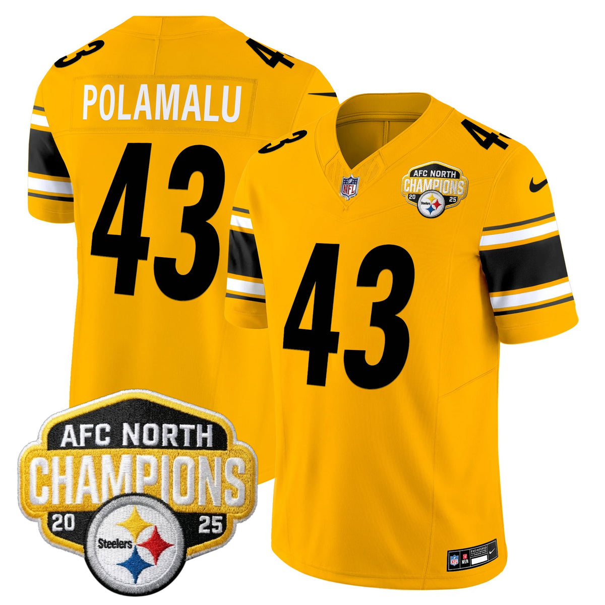 Men's Pittsburgh Steelers 2025 AFC North Division Champions Vapor Limited Jersey - All Stitched
