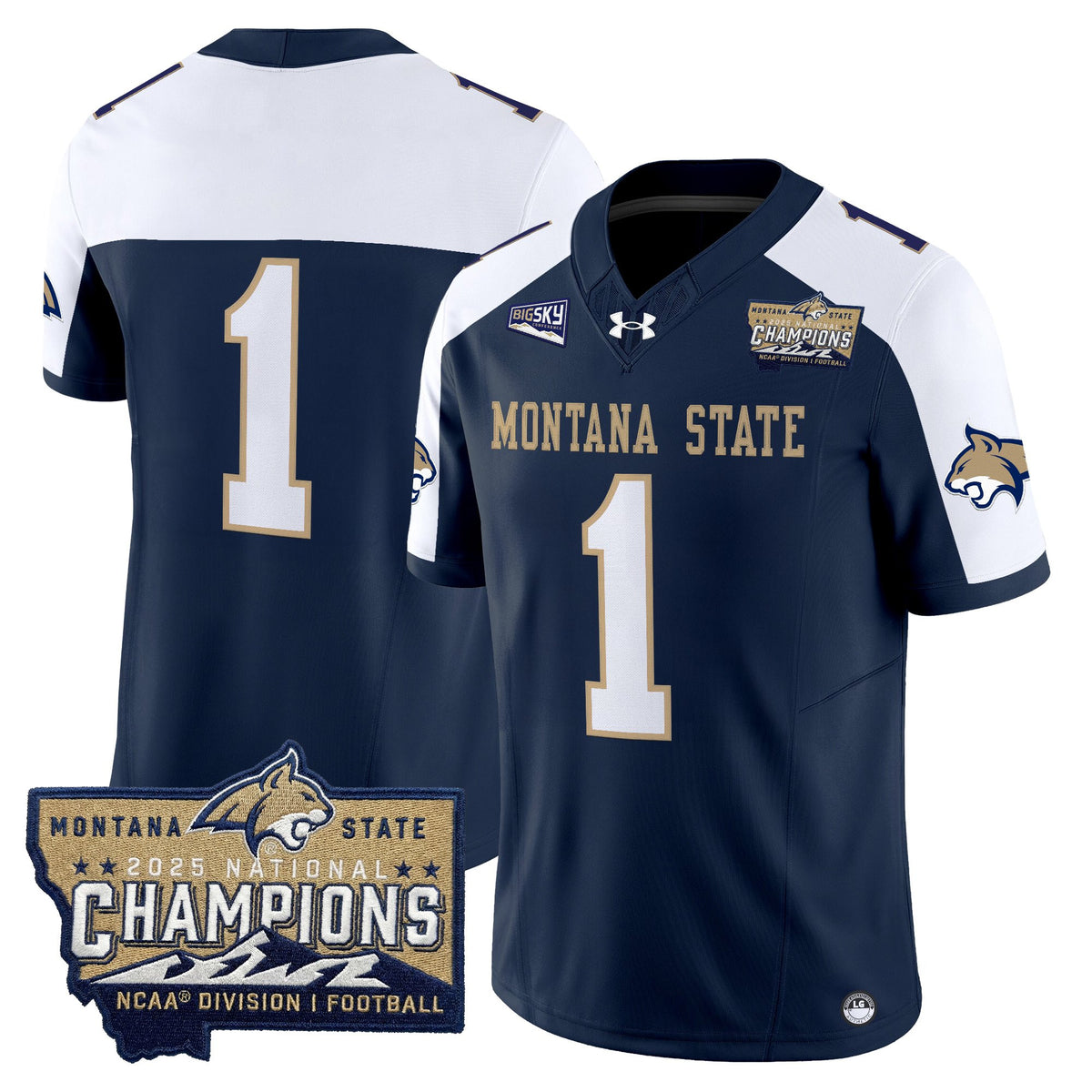 Men's Montana State Bobcats 2025 National Champions Vapor Limited Jersey - All Stitched
