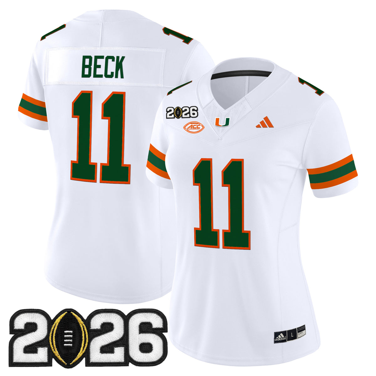 Women's Miami Hurricanes 2026 CFP Final Patch Vapor Limited Jersey - All Stitched