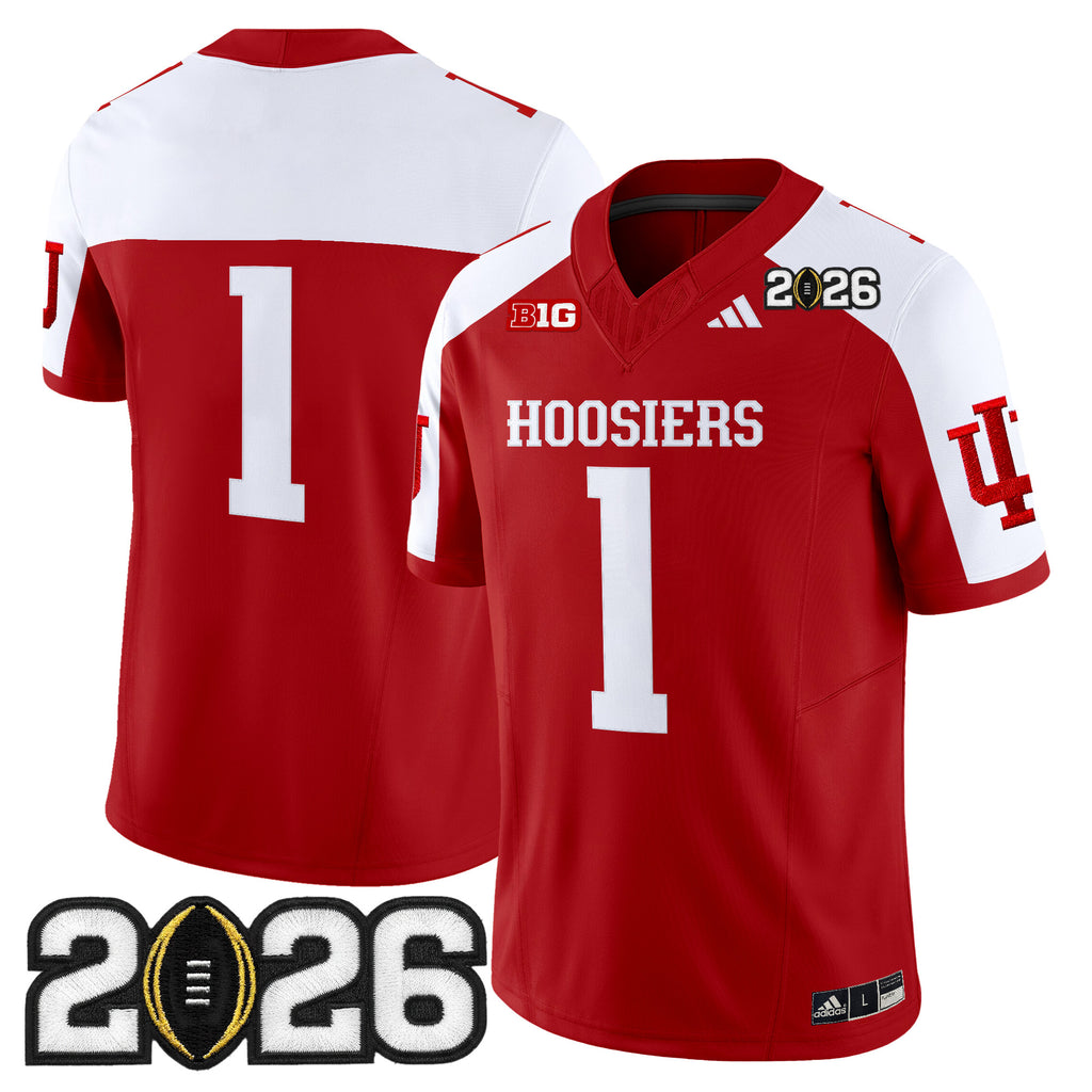 Men's Indiana Hoosiers 2026 CFP Final Patch Vapor Limited Jersey - All Stitched
