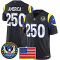 Men's Los Angeles Rams 2025 "United States 250th Anniversary Patch" Vapor Limited Jersey - All Stitched