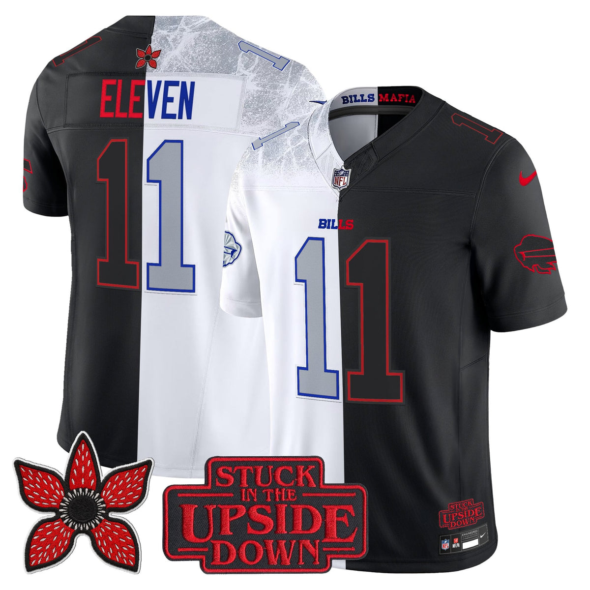 Men's Buffalo Bills 'Upside Down Edition' Vapor Limited Jersey - All Stitched