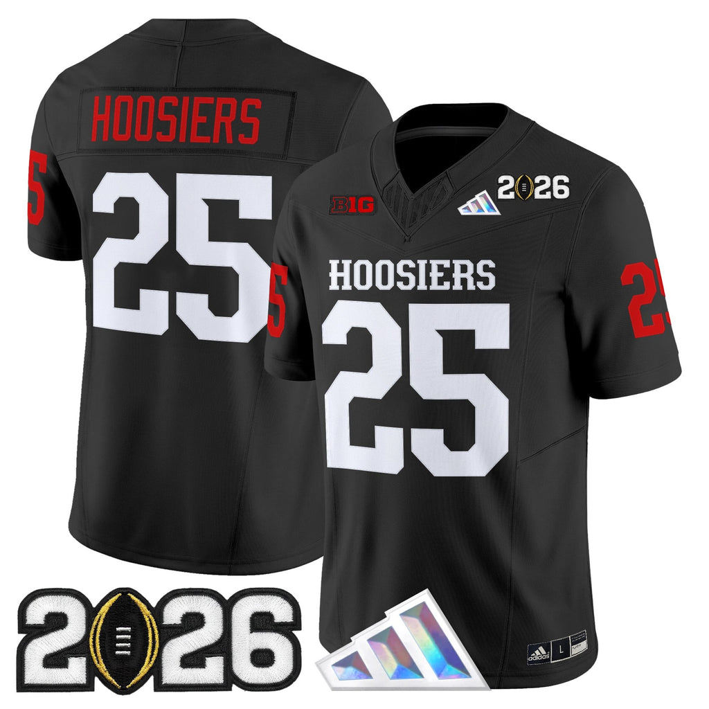 Men's Indiana Hoosiers 2026 CFP Final Patch Vapor Limited Jersey V4 - All Stitched