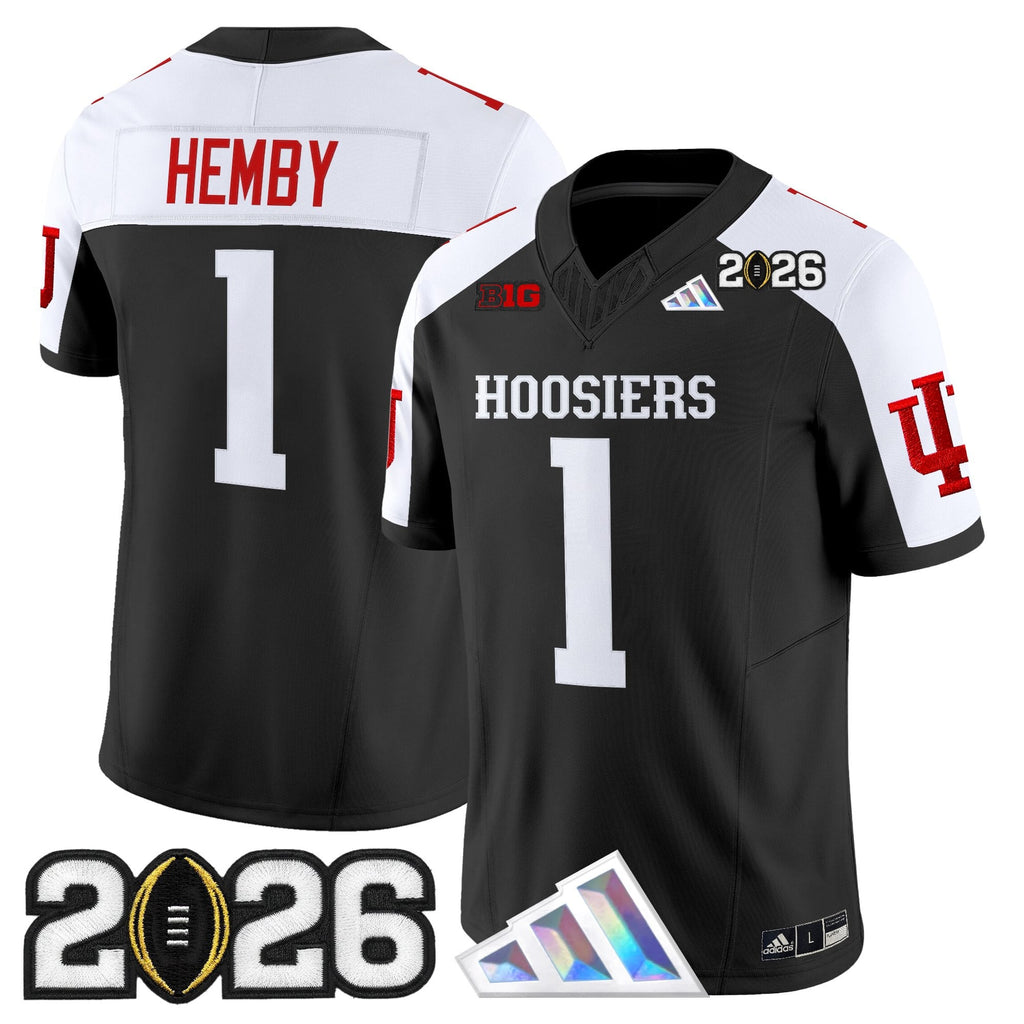 Men's Indiana Hoosiers 2026 CFP Final Patch Vapor Limited Jersey V4 - All Stitched