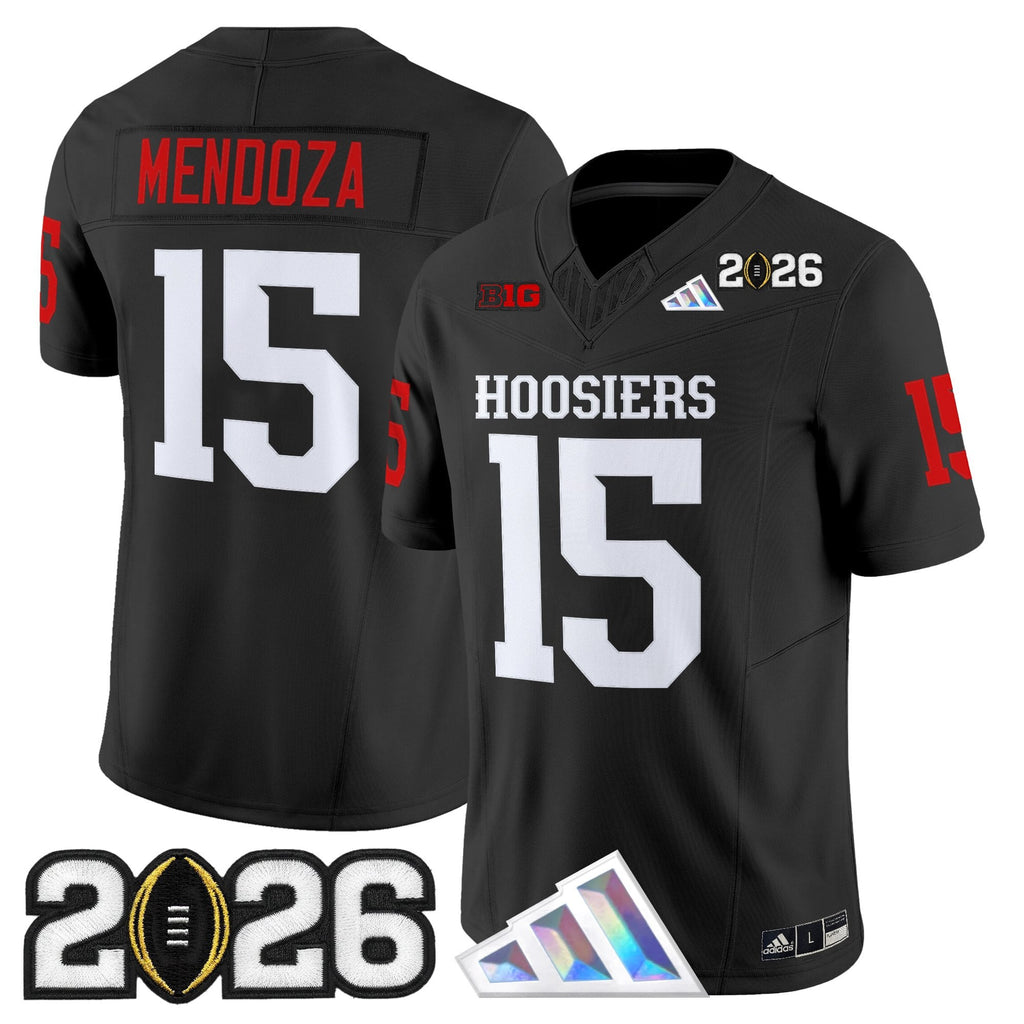 Men's Indiana Hoosiers 2026 CFP Final Patch Vapor Limited Jersey V4 - All Stitched