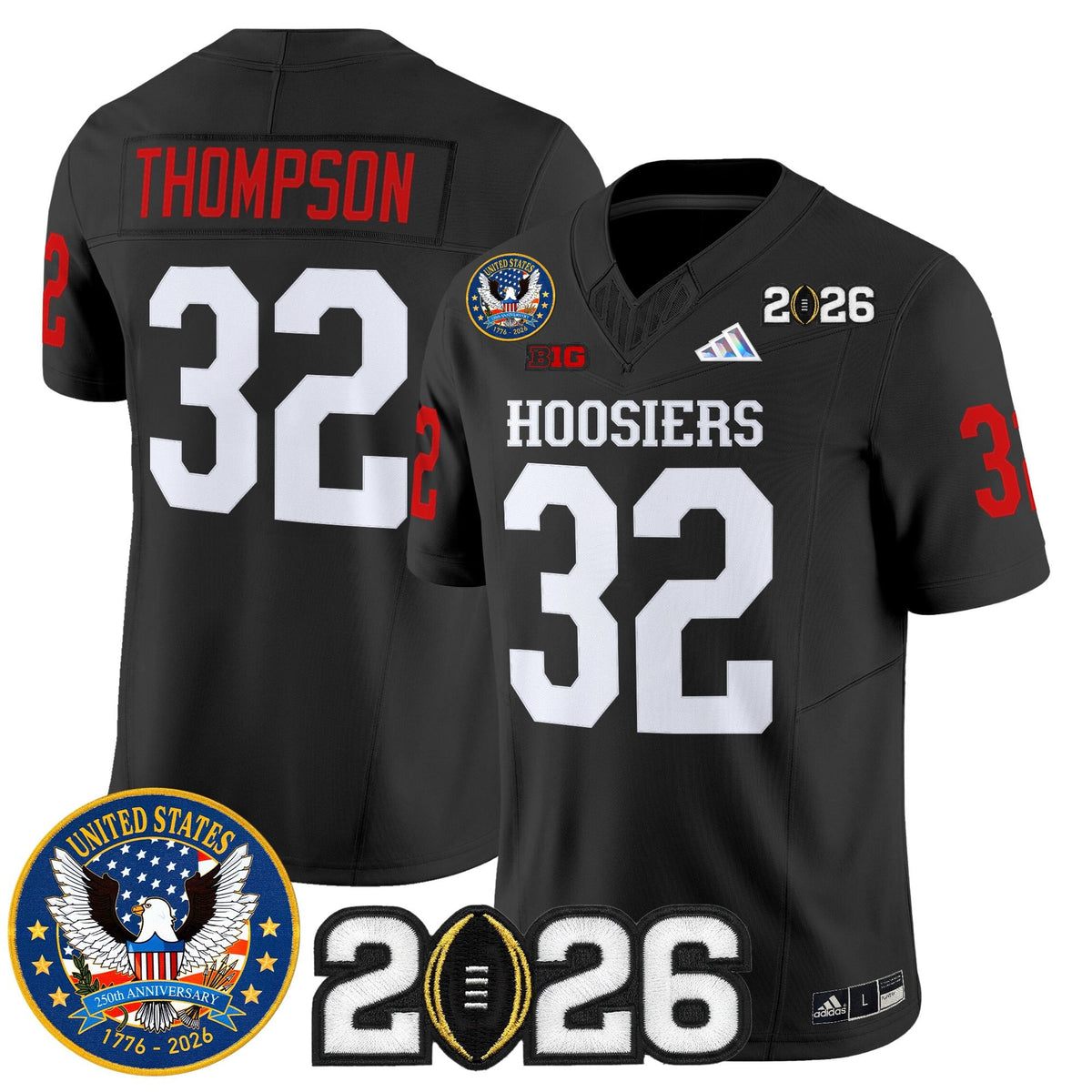 Men's Indiana Hoosiers "United States 250th Anniversary Patch" Vapor Limited Jersey - All Stitched
