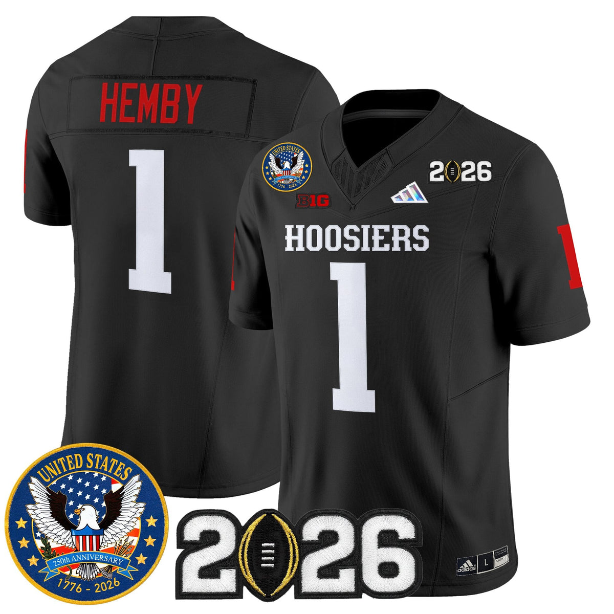 Men's Indiana Hoosiers "United States 250th Anniversary Patch" Vapor Limited Jersey - All Stitched
