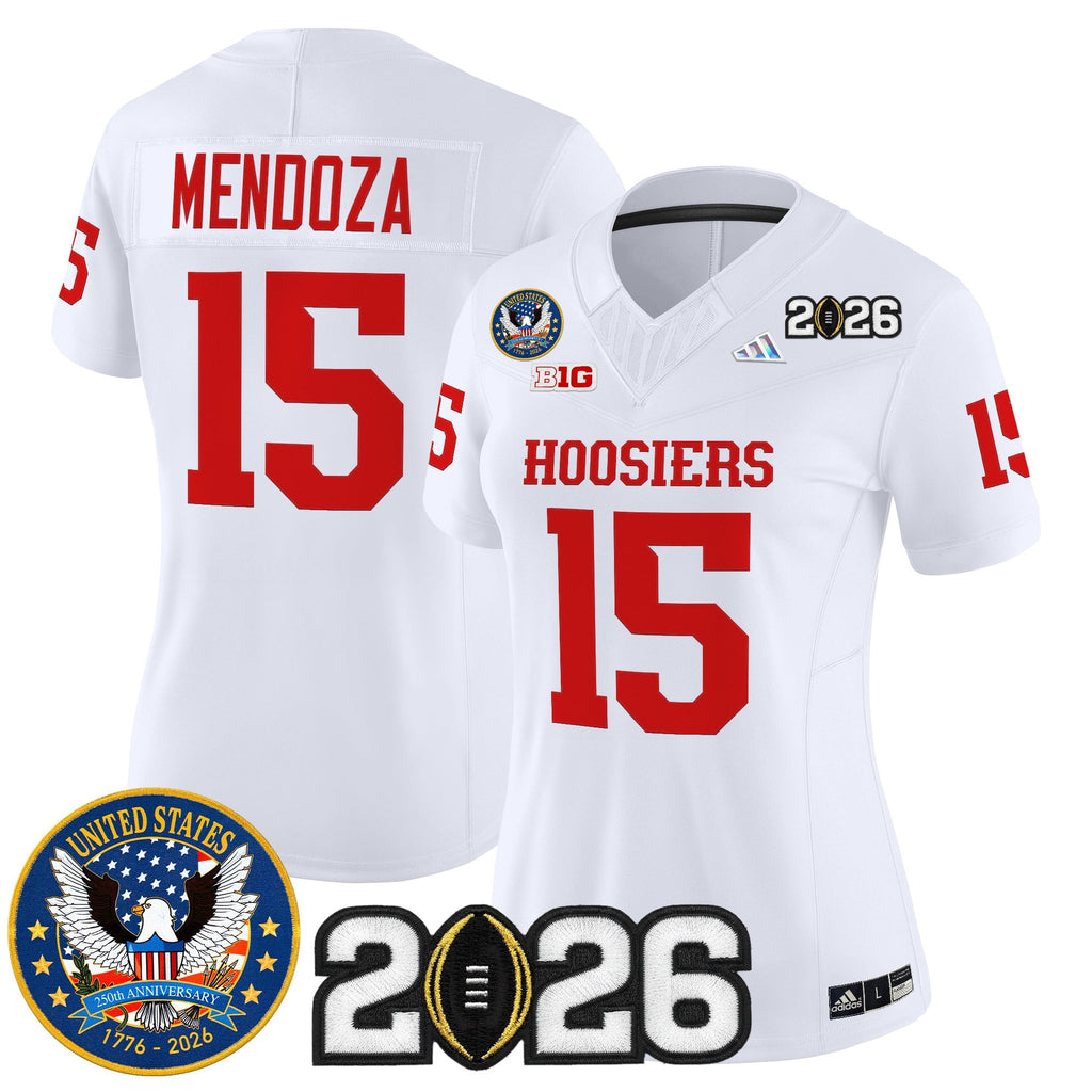 Women's Indiana Hoosiers "United States 250th Anniversary Patch" Vapor Limited Jersey - All Stitched