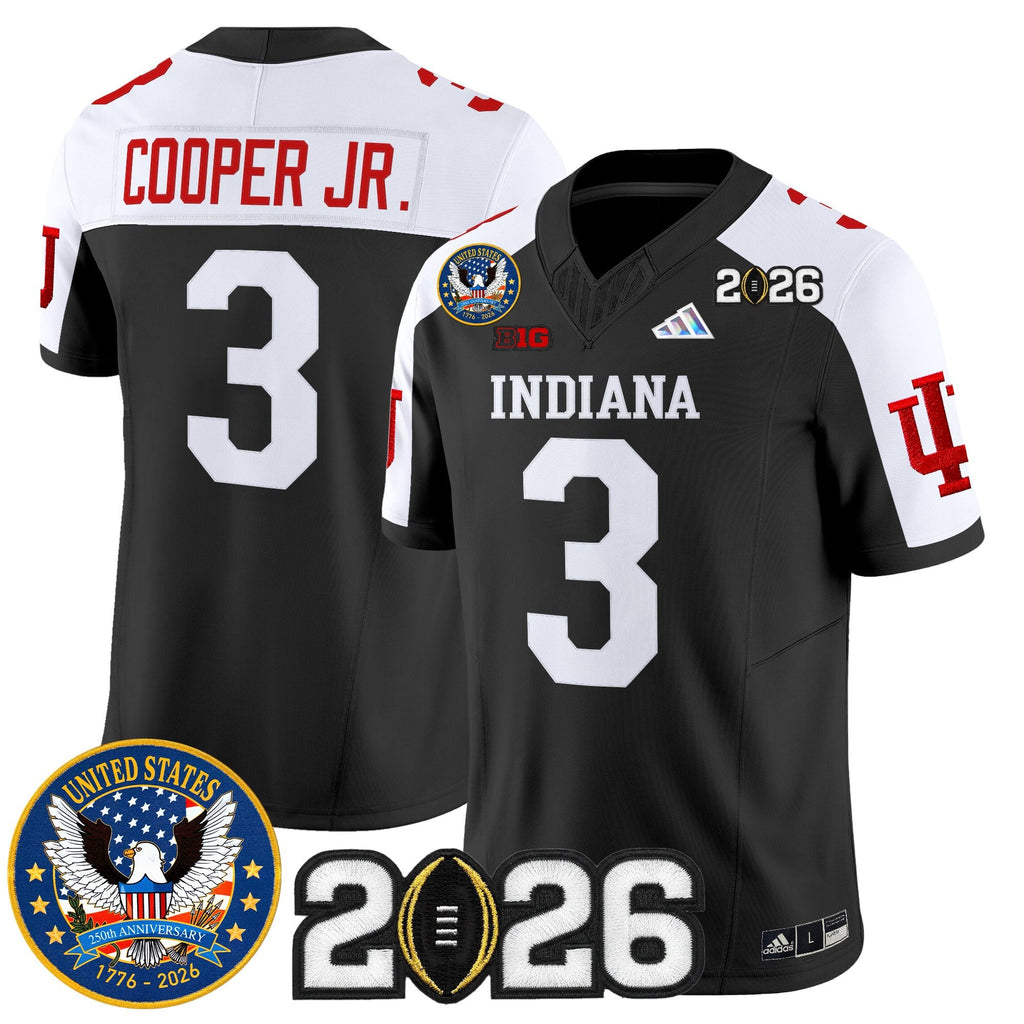 Men's Indiana Hoosiers "United States 250th Anniversary Patch" Vapor Limited Jersey V2 - All Stitched