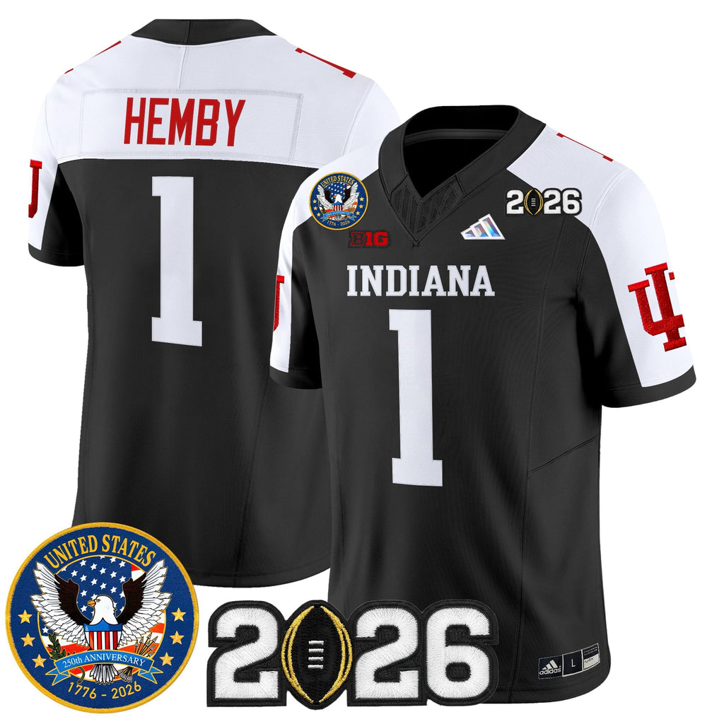 Men's Indiana Hoosiers "United States 250th Anniversary Patch" Vapor Limited Jersey V2 - All Stitched
