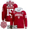 Men's Indiana Hoosiers 2025 National Champions & 2026 CFP Final Patch Premium Pullover Hoodie - All Stitched