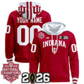 Indiana Hoosiers 2025 National Champions & 2026 CFP Final Patch Premium Custom Pullover Hoodie - All Stitched