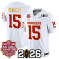 Men's Indiana Hoosiers 2025 National Champions & 2026 CFP Final Patch Gold Trim Vapor Limited Jersey - All Stitched