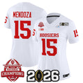 Women's Indiana Hoosiers 2025 National Champions & 2026 CFP Final Patch Vapor Limited Jersey V2 - All Stitched