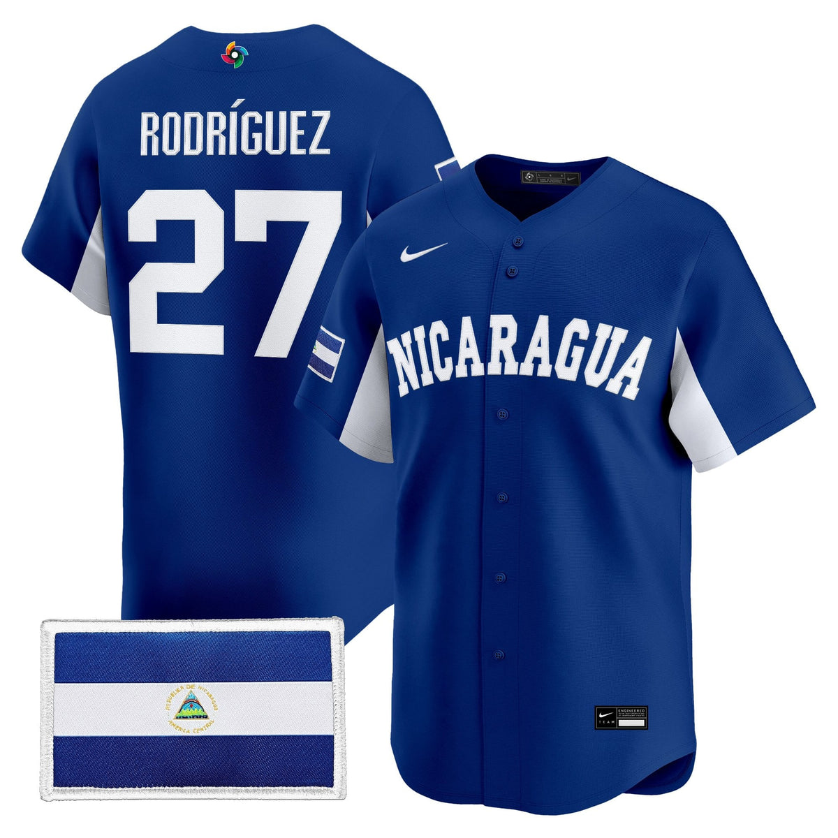 Men's Team Nicaragua 2026 World Baseball Classic Vapor Premier Jersey - All Stitched