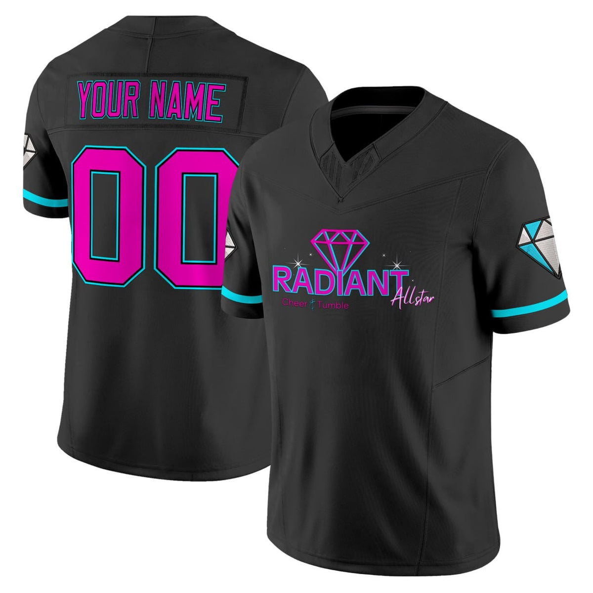 Black Radiant Diamond - All Star Jersey - Stitched