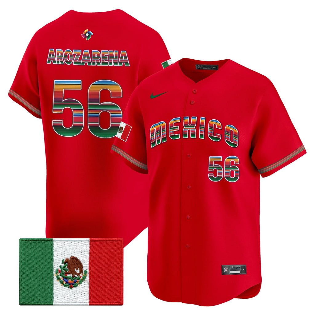 Men's Team Mexico World Baseball Classic "Serape Edition" Vapor Premier Jersey - 2026 Roster - All Stitched