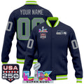 Seattle Seahawks "Super Bowl LX & United States 250th Anniversary Patch" Custom Jacket- All Stitched