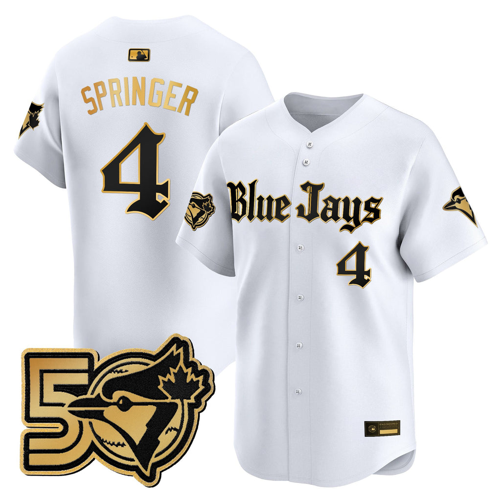 Men's Toronto Blue Jays 50 Seasons Patch Vapor Premier Limited Jersey - Gothic North Edition - All Stitched