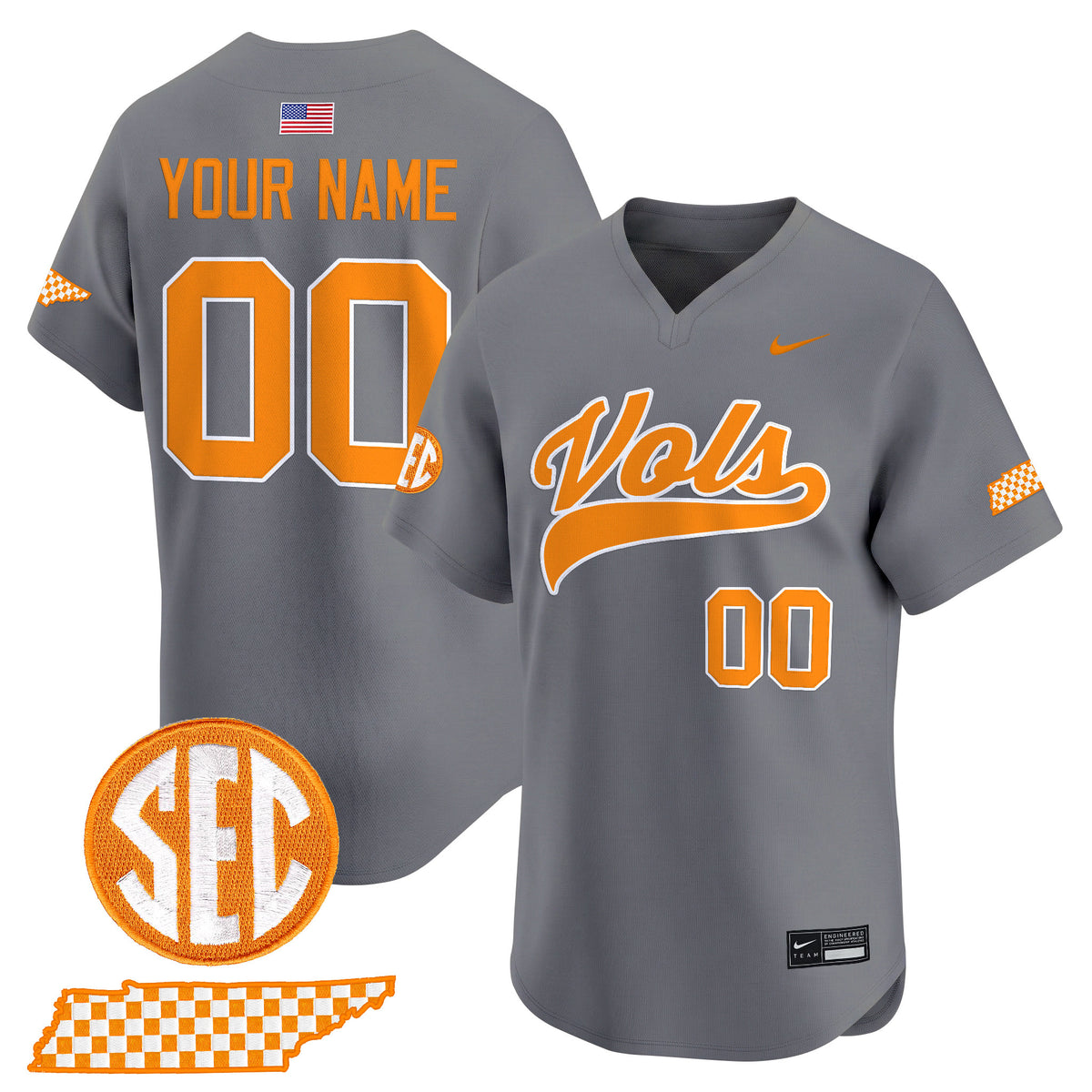 Tennessee Volunteers 2026 'Smokey Grey Series' Vapor Premier Limited Custom Jersey - All Stitched