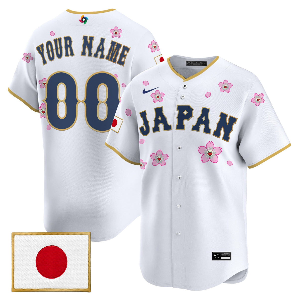 Team Japan World Baseball Classic x Takashi Murakami Vapor Premier Custom Jersey - Stitched