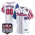 Philadelphia Phillies America250 Edition Vapor Premier Limited Custom Jersey - All Stitched