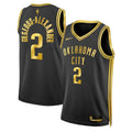 Shai Gilgeous-Alexander Oklahoma City Thunder Black Gold Jersey - All Stitched