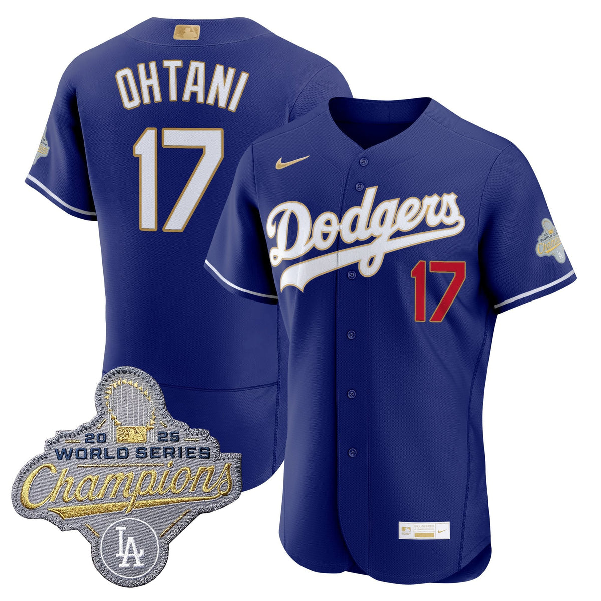 Men's Los Angeles Dodgers "Gold Collection" Premier Elite Jersey - All Stitched