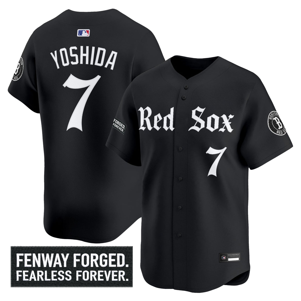 Men's Boston Red Sox 'Gothic Edition' Vapor Premier Limited Jersey - All Stitched