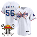 Luffy Texas Rangers x One Piece Vapor Premier Limited Jersey - Stitched