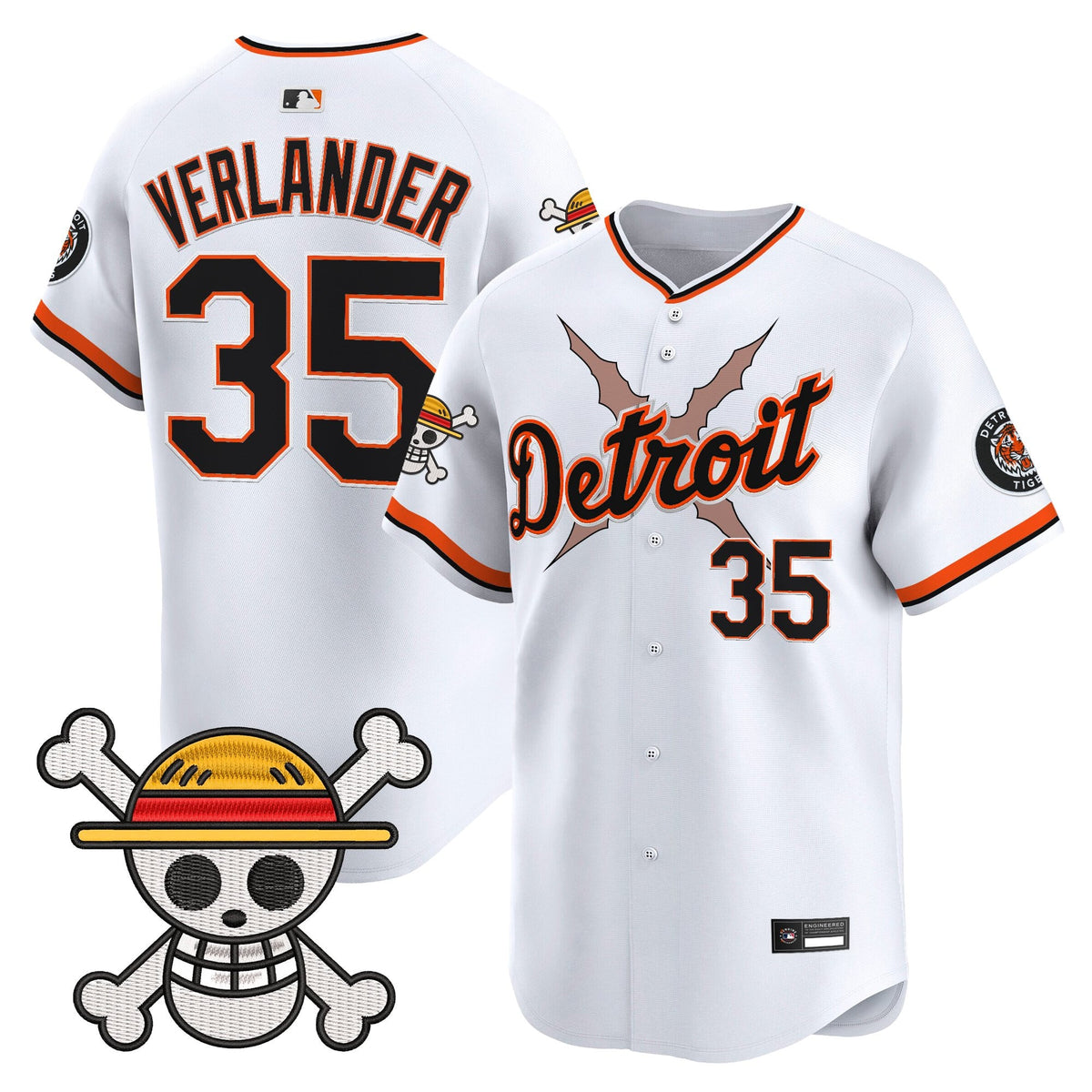 Men's Detroit Tigers x One Piece Vapor Premier Limited Jersey - Stitched