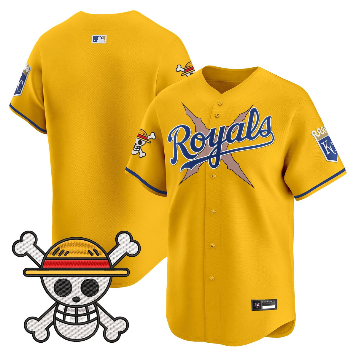 Men's Kansas City Royals x One Piece Vapor Premier Limited Jersey - Stitched