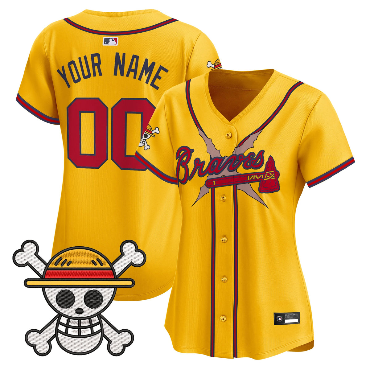 Atlanta Braves x One Piece Vapor Premier Limited Custom Jersey - Stitched
