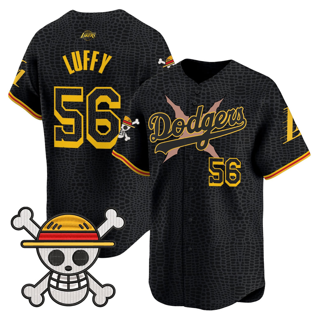 Men's Los Angeles Dodgers x One Piece x Mamba Vapor Premier Limited Jersey - Stitched