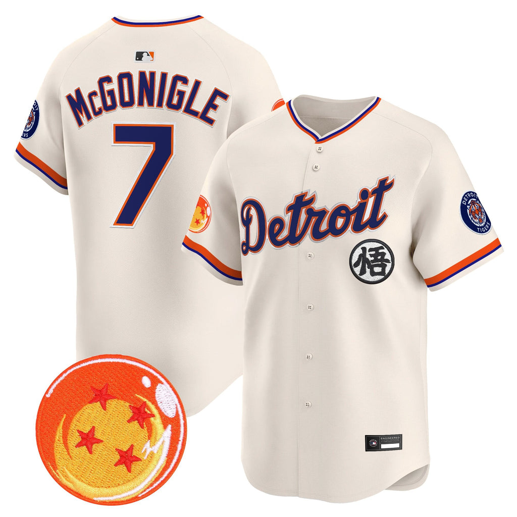 Men's Detroit Tigers x Dragon Ball Vapor Premier Limited Jersey - All Stitched