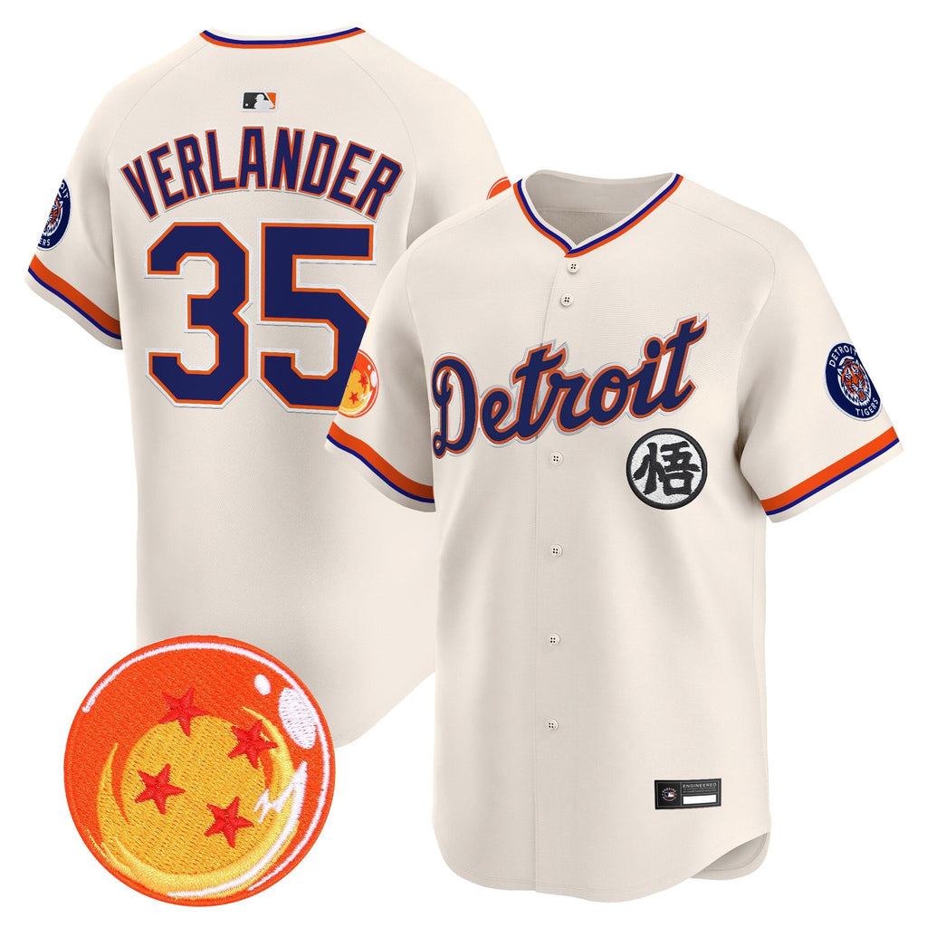 Men's Detroit Tigers x Dragon Ball Vapor Premier Limited Jersey - All Stitched