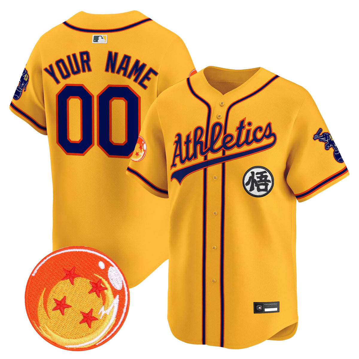 Athletics x Dragon Ball Vapor Premier Limited Custom Jersey - All Stitched