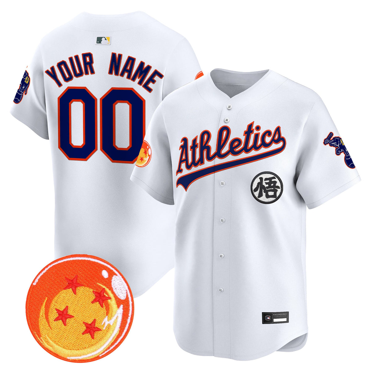 Athletics x Dragon Ball Vapor Premier Limited Custom Jersey - All Stitched
