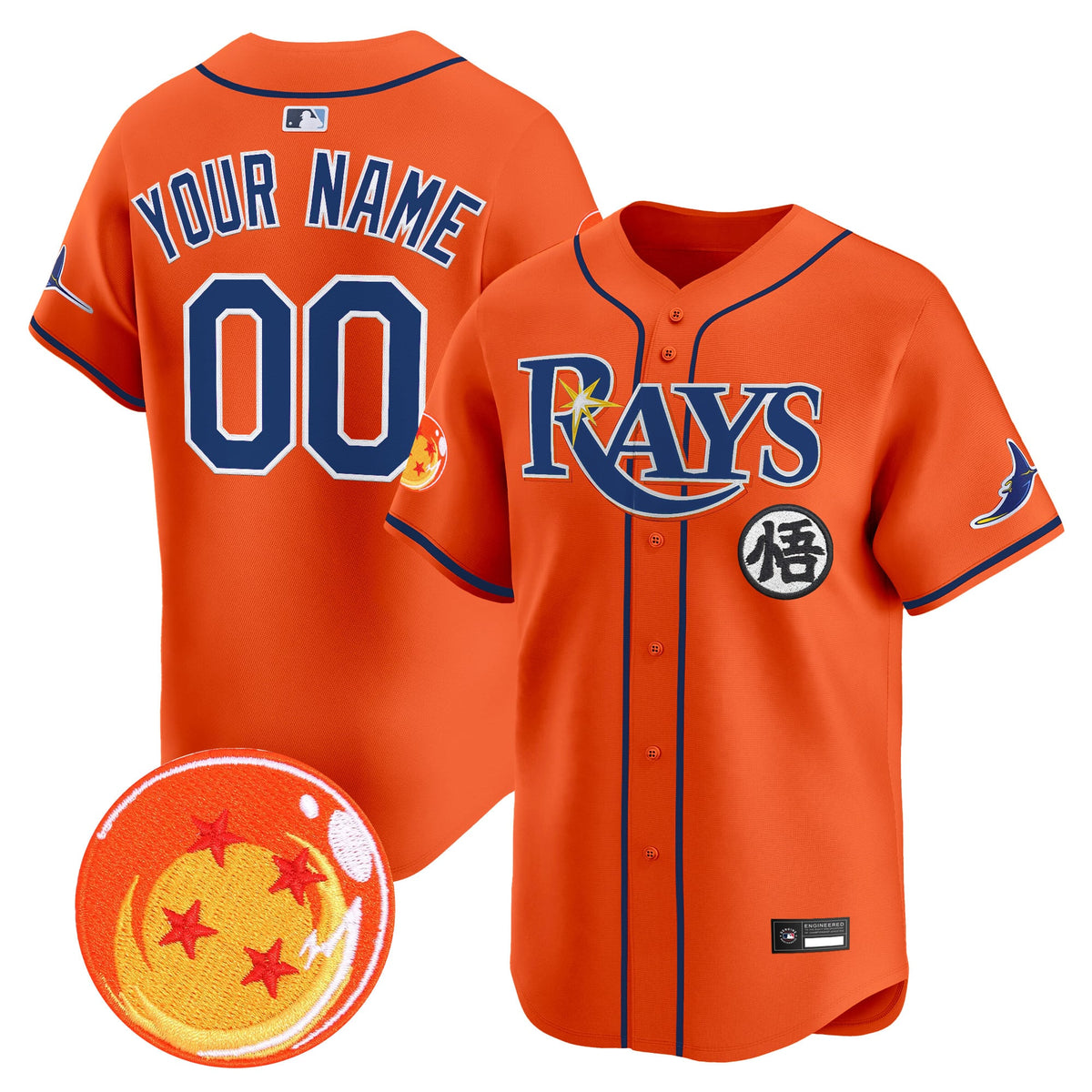 Tampa Bay Rays x Dragon Ball Vapor Premier Limited Custom Jersey - All Stitched