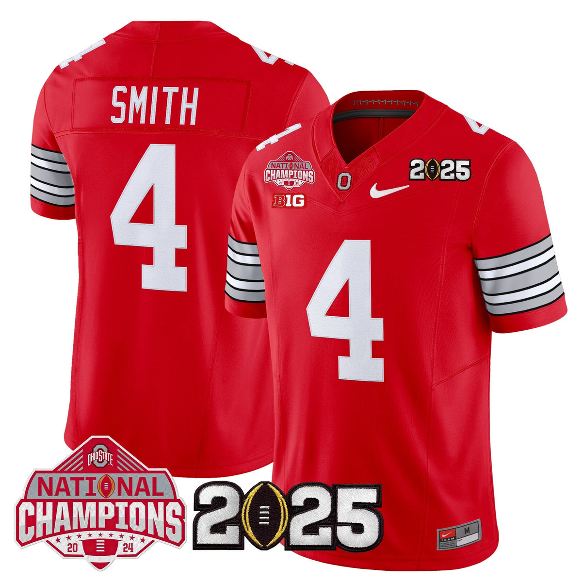 Men's Ohio State Buckeyes 2026 "Tunnel Vision" National Champions Patch Vapor Limited Jersey - All Stitched