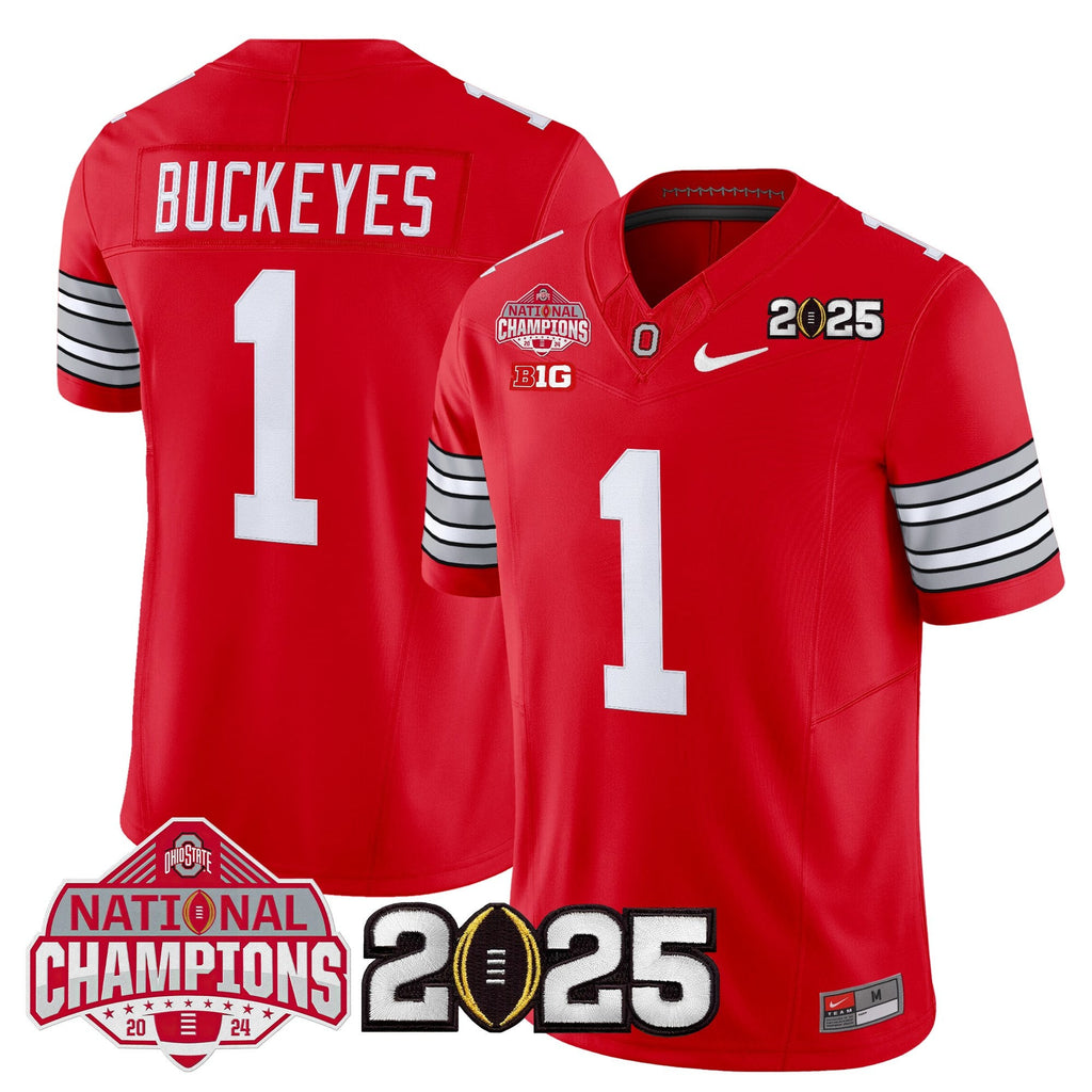 Men's Ohio State Buckeyes 2026 "Tunnel Vision" National Champions Patch Vapor Limited Jersey - All Stitched