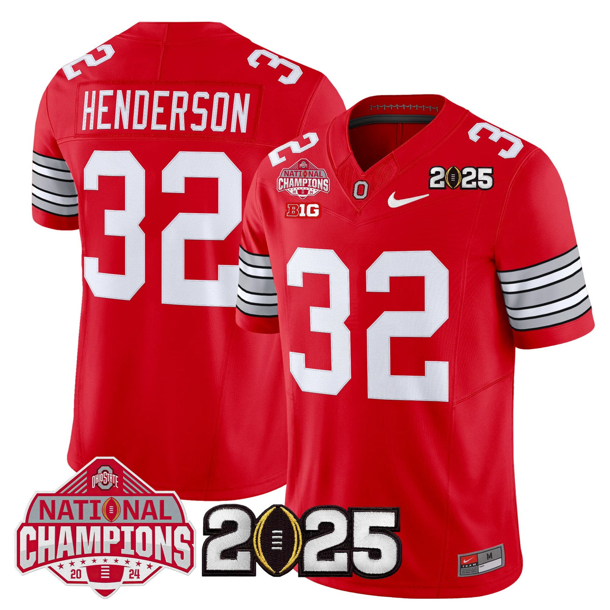 Men's Ohio State Buckeyes 2026 "Tunnel Vision" National Champions Patch Vapor Limited Jersey - All Stitched