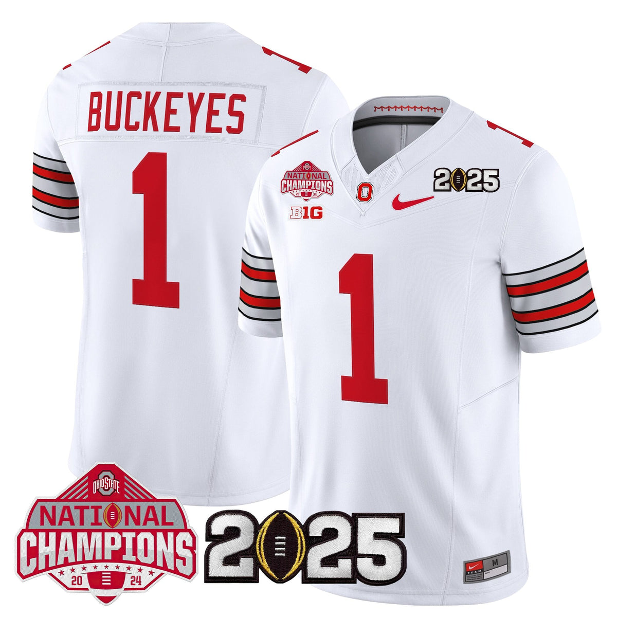 Men's Ohio State Buckeyes 2026 "Tunnel Vision" National Champions Patch Vapor Limited Jersey - All Stitched