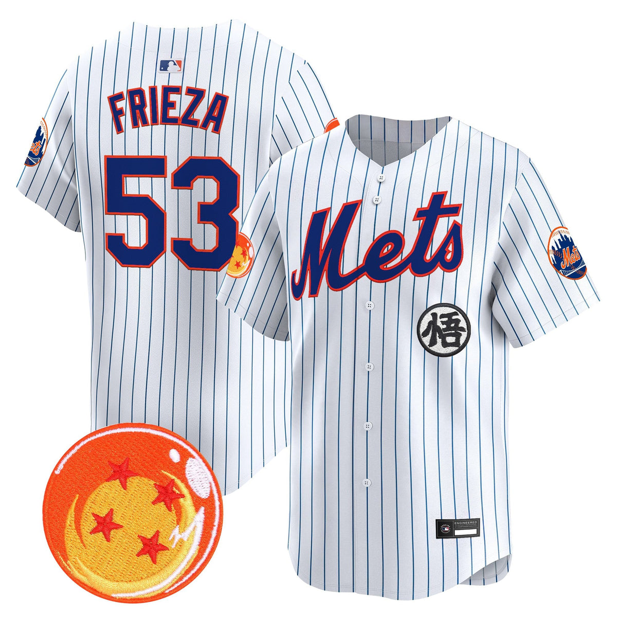 Men's New York Mets x Dragon Ball Vapor Premier Limited Jersey - All Stitched