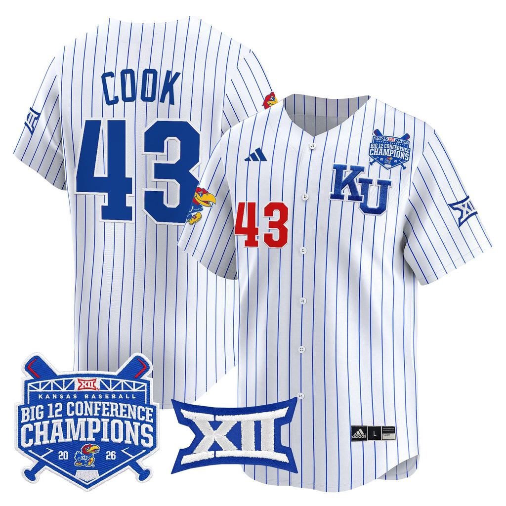 Men's Kansas Jayhawks Baseball Big 12 Conference Champions 2026 Vapor Premier Limited Jersey - All Stitched