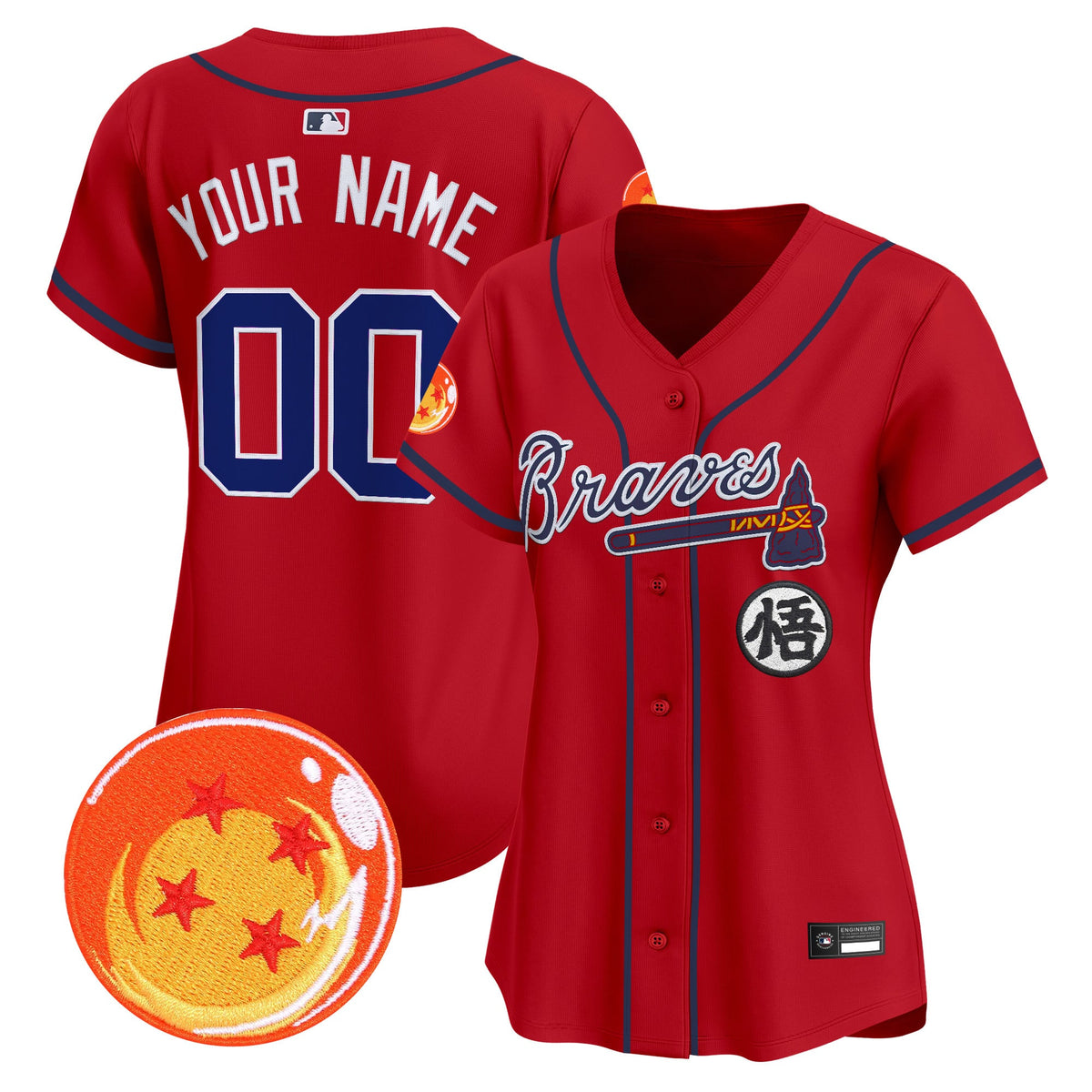 Atlanta Braves x Dragon Ball Vapor Premier Limited Custom Jersey - All Stitched