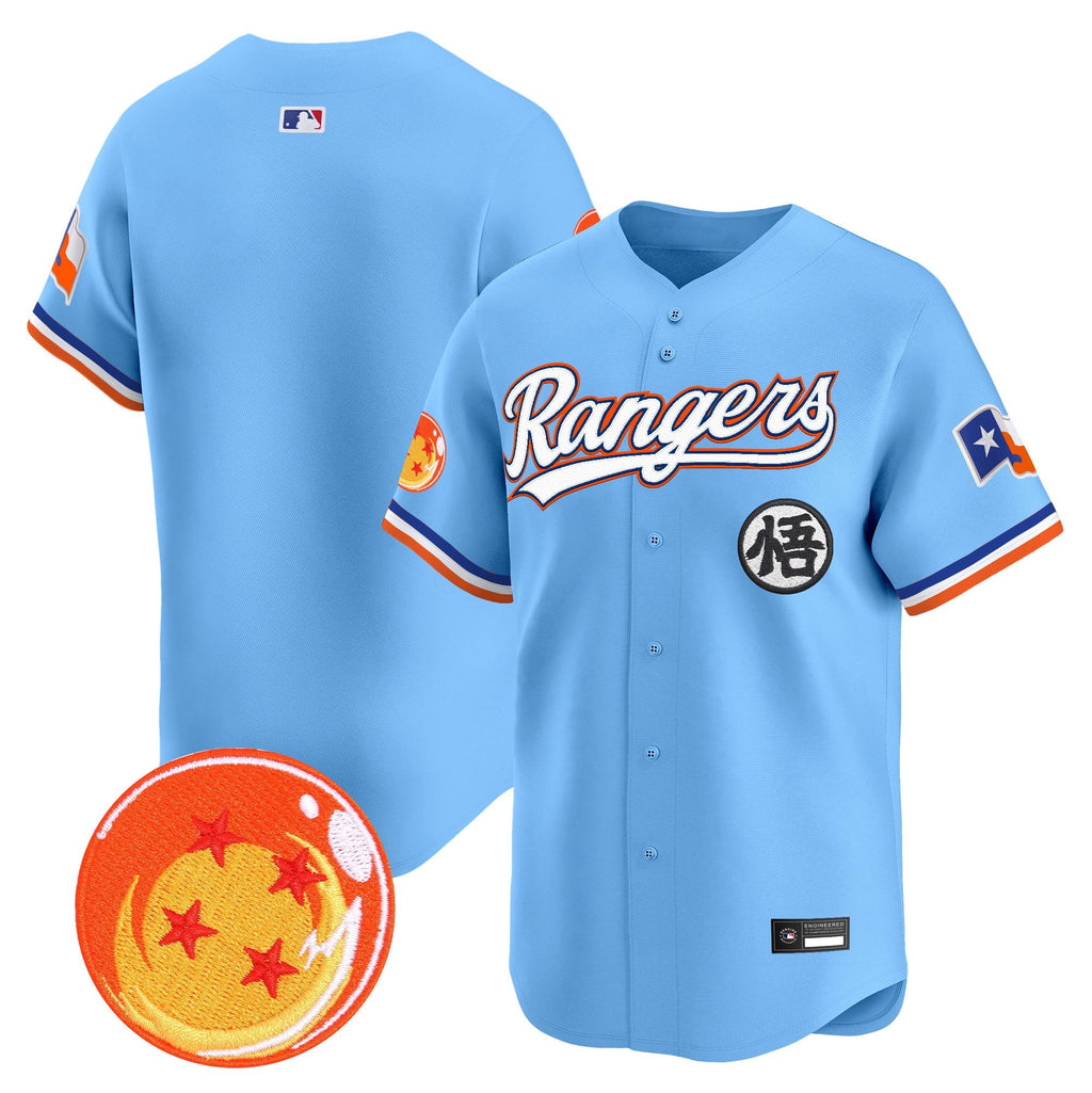 Men's Texas Rangers x Dragon Ball Vapor Premier Limited Jersey - All Stitched