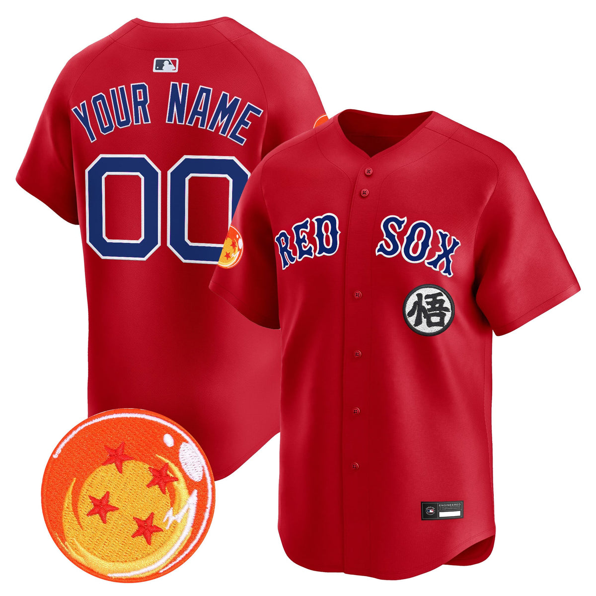 Boston Red Sox x Dragon Ball Vapor Premier Limited Custom Jersey - All Stitched