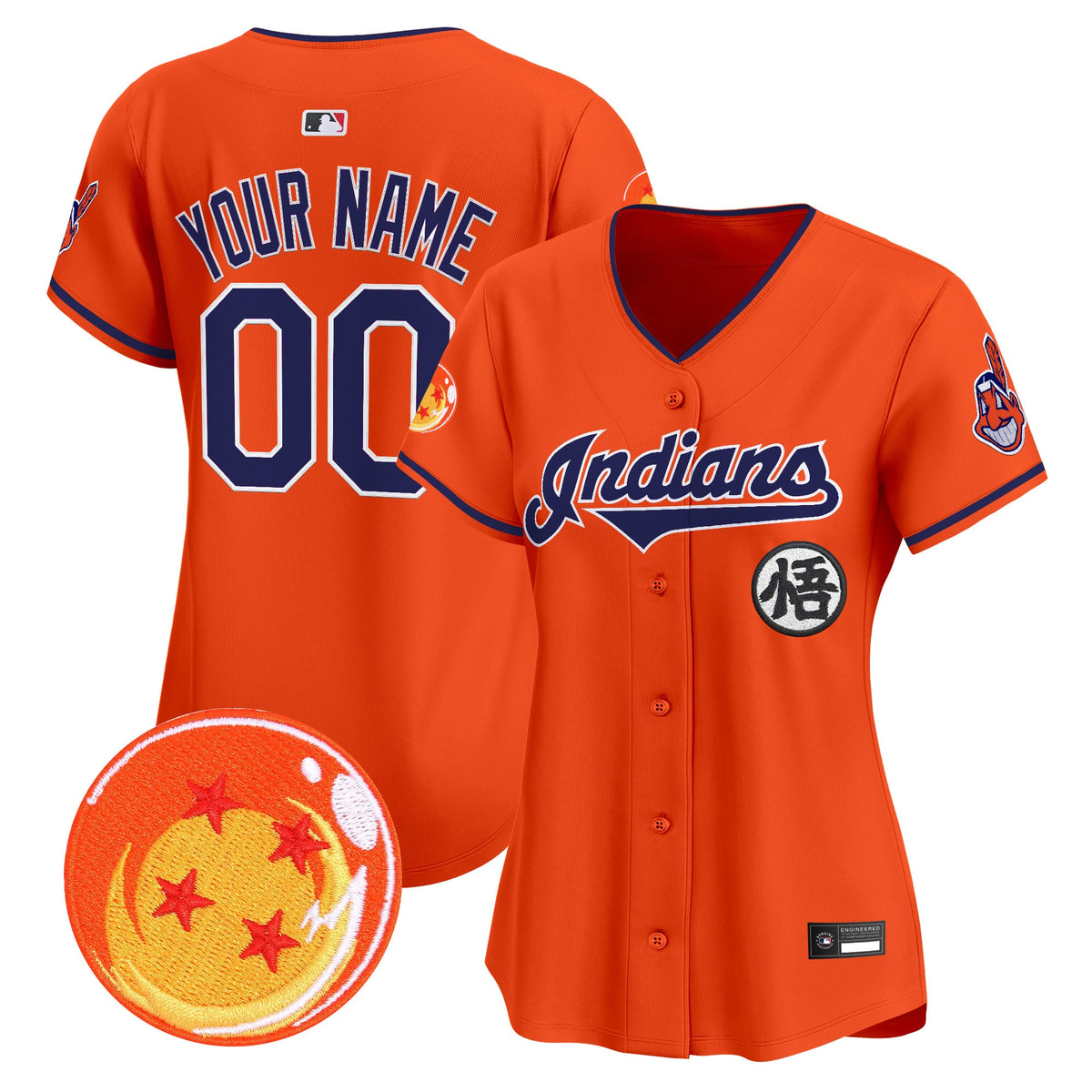 Cleveland Indians x Dragon Ball Vapor Premier Limited Custom Jersey - All Stitched